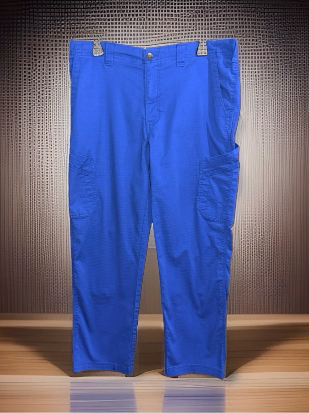 Carhartt Men's Textured Bright Royal Blue Cargo/Utility Pants-M-GC
